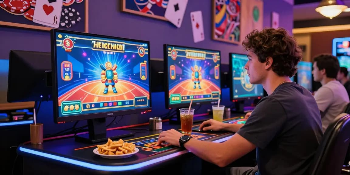 Exciting scene at a credit card casino highlighting vibrant gaming elements for https://being-there.org.uk