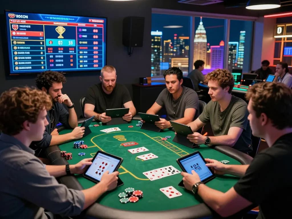 Players engaged in an exciting online gaming session with hm88, showcasing vibrant betting atmosphere.