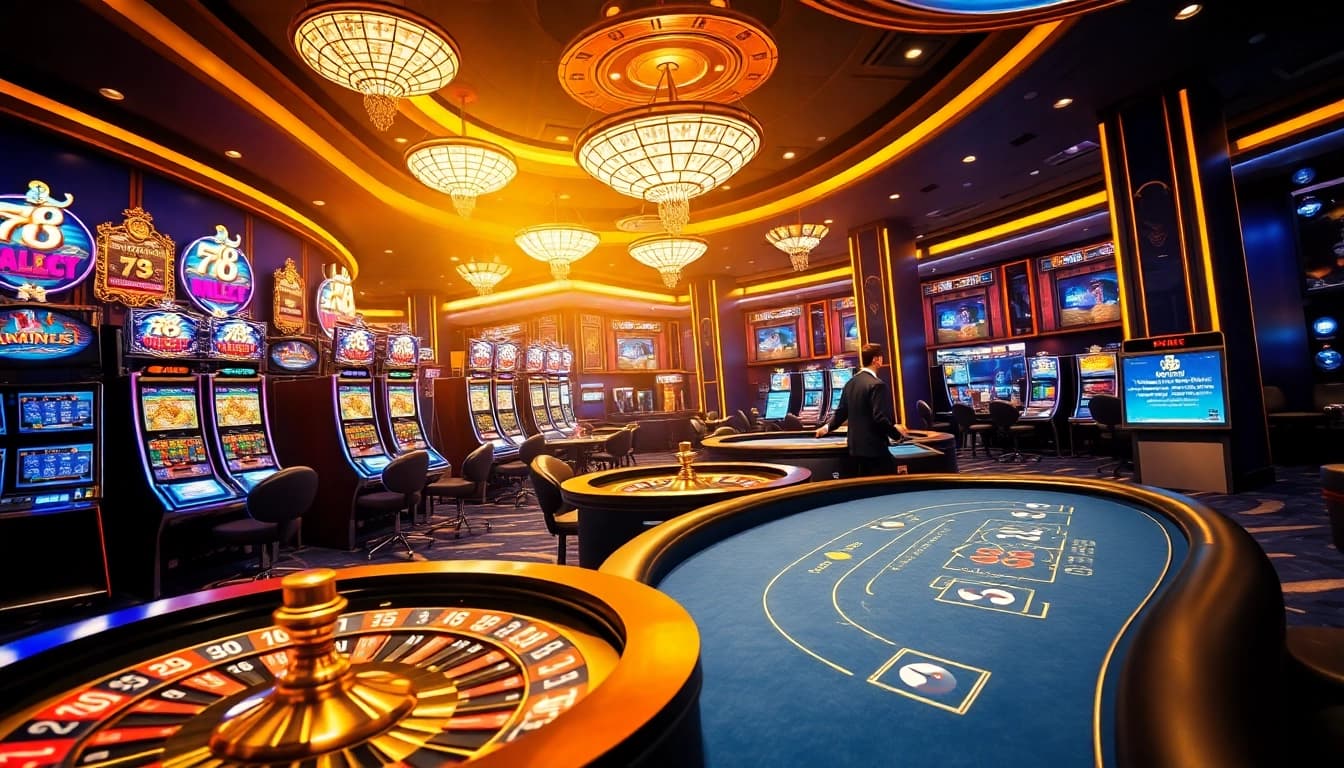 Fly 88 enhances the thrill of casino gaming with luxurious slot machines and vibrant roulette wheels.