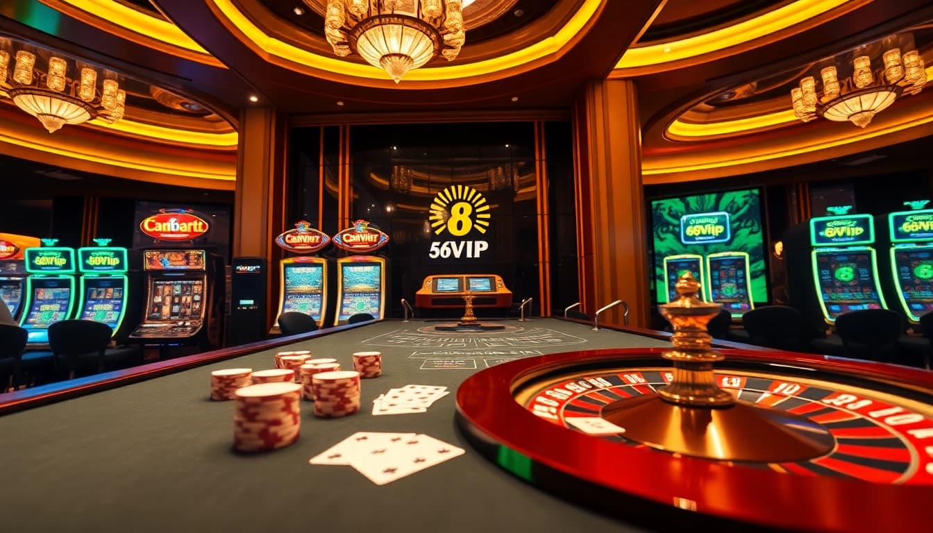 Experience the thrill of 68VIP casino gaming with luxe tables, chips, and exciting atmosphere.