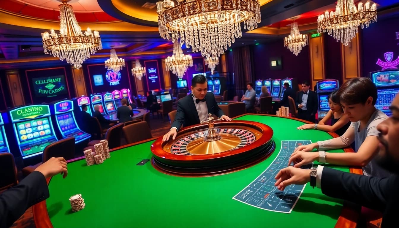 Experience the thrilling atmosphere of gambling at https://888p.se.net/ with vibrant roulette tables and excited players.