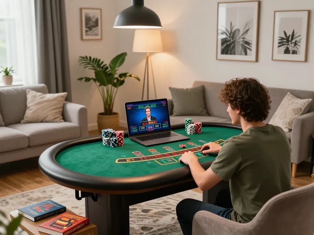 Experiencing high-stakes blackjack gaming at home with fed-focused bankroll strategies in play.