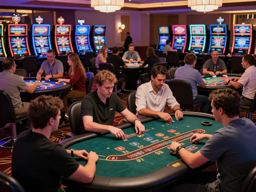 Players enjoying a thrilling Bayvip casino experience at vibrant gaming tables with engaging gameplay.