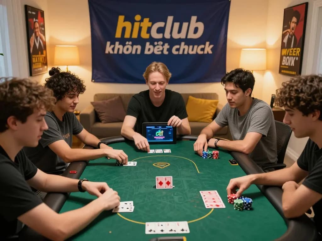 Exciting online gaming action with players enjoying hitclub không bị chặn access in a cozy environment.