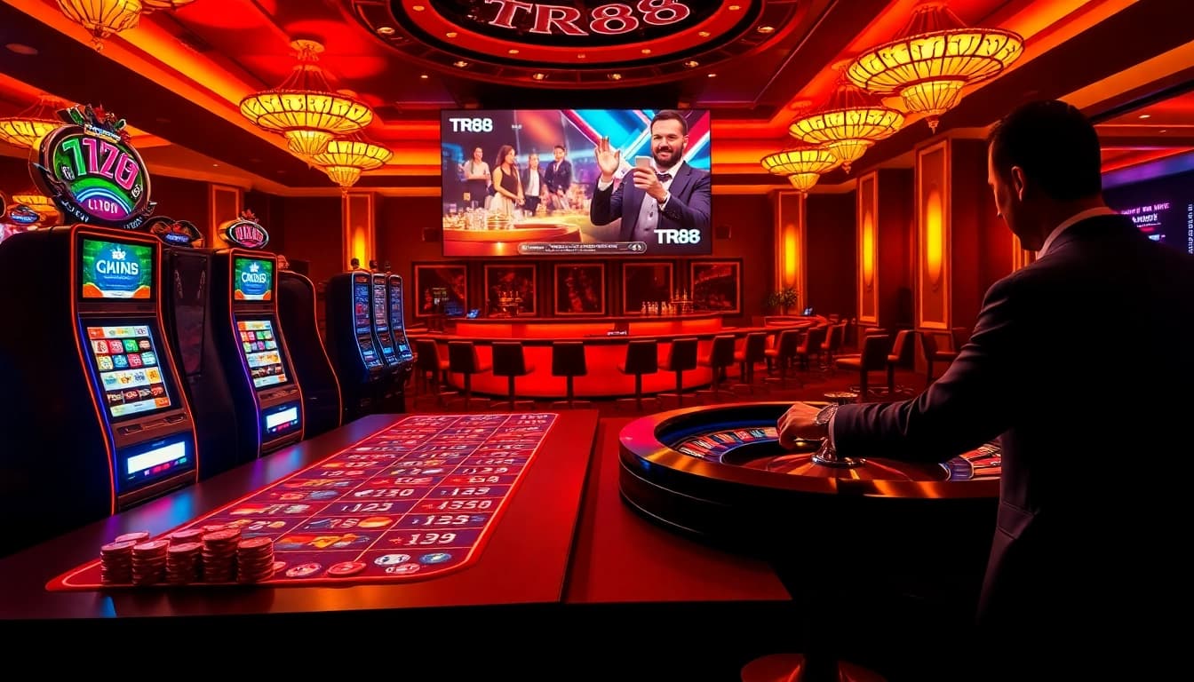 Engage with TR88 trang chủ's live dealer for an exciting online gambling experience.
