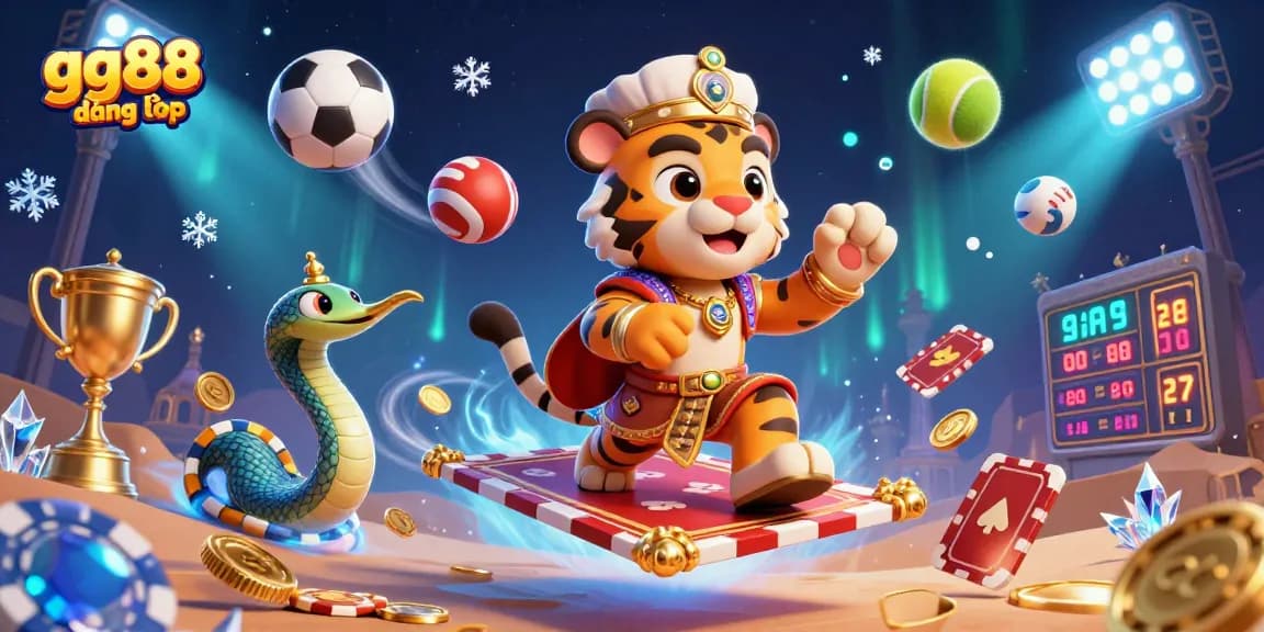 Experience the excitement of gg88 đăng nhập with vibrant sports elements and magical casino visuals.