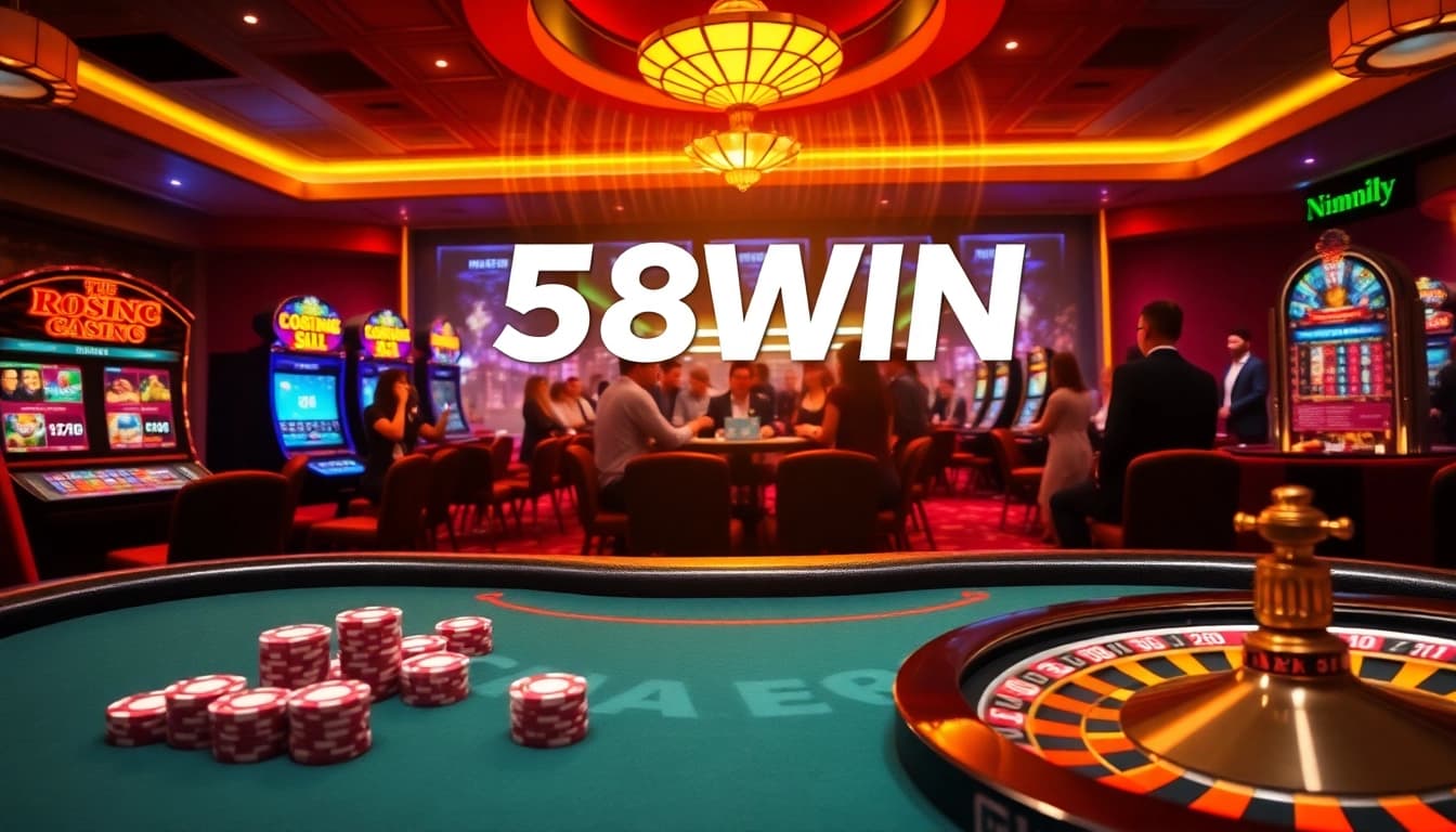 Experience the thrill of winning at 58WIN with lively casino games and elegant gambling settings.