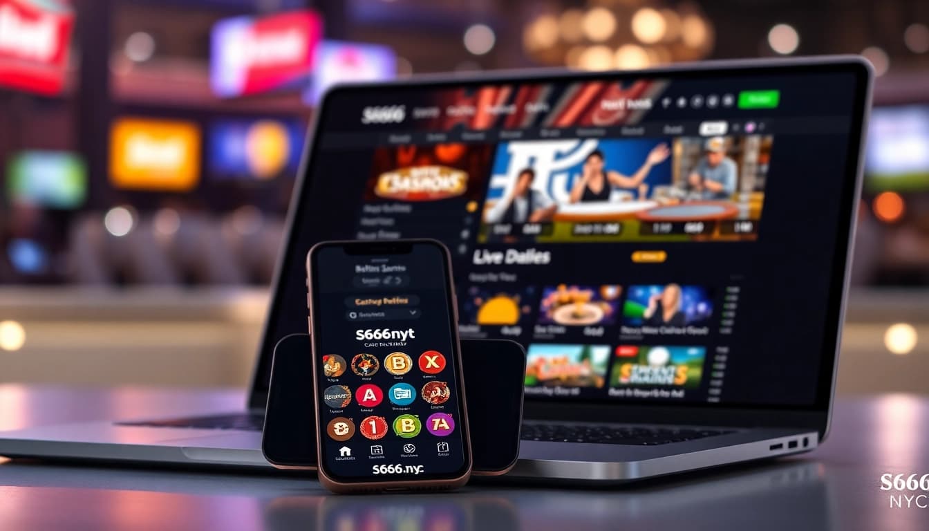S666.nyc showcases the latest in online gambling with a modern user interface, highlighting various betting options.