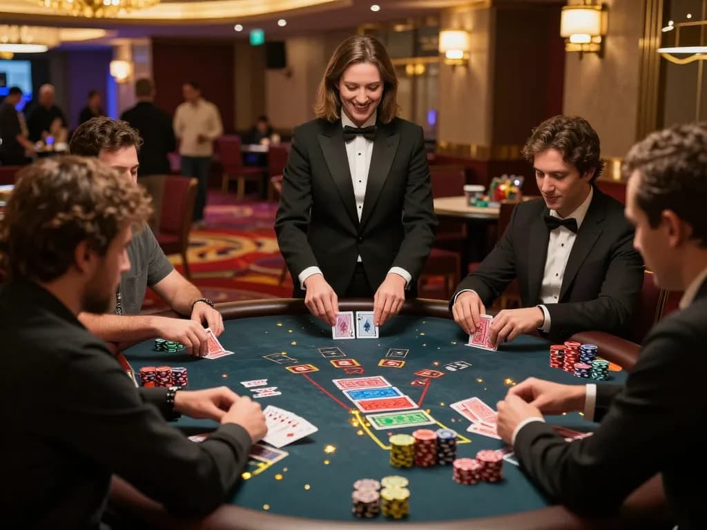 Players at MB66 engage in a dynamic blackjack game, showcasing excitement and strategic gameplay