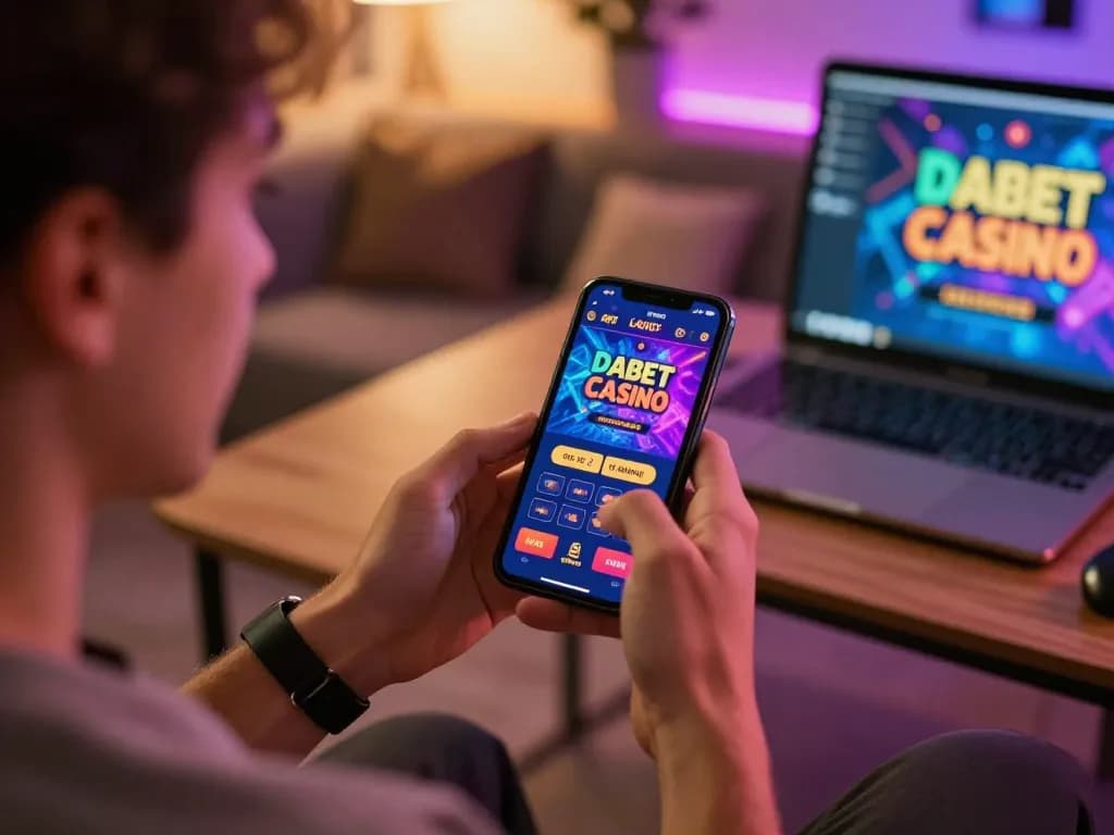 DABET app displaying betting options on a smartphone during an engaging online gaming session.