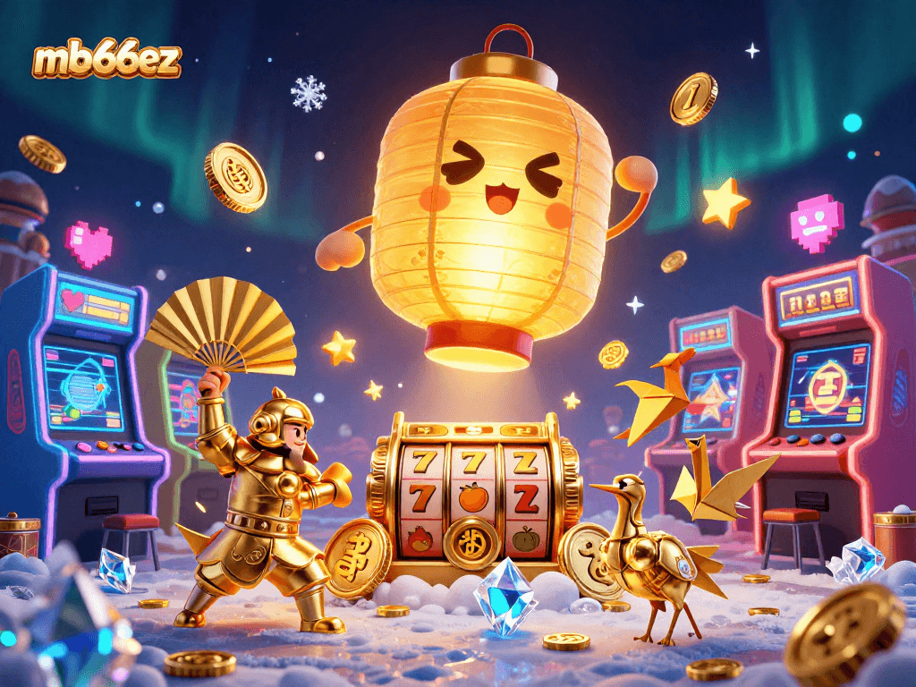 Play exciting games at mb66ez, featuring vibrant slot elements and magical symbols.