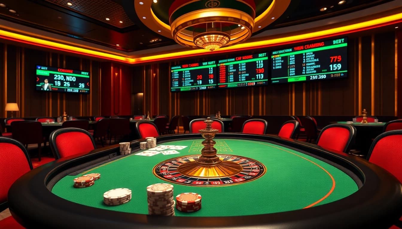 Engage with keo nha cai hom nay at an upscale casino table featuring poker chips and a roulette wheel.