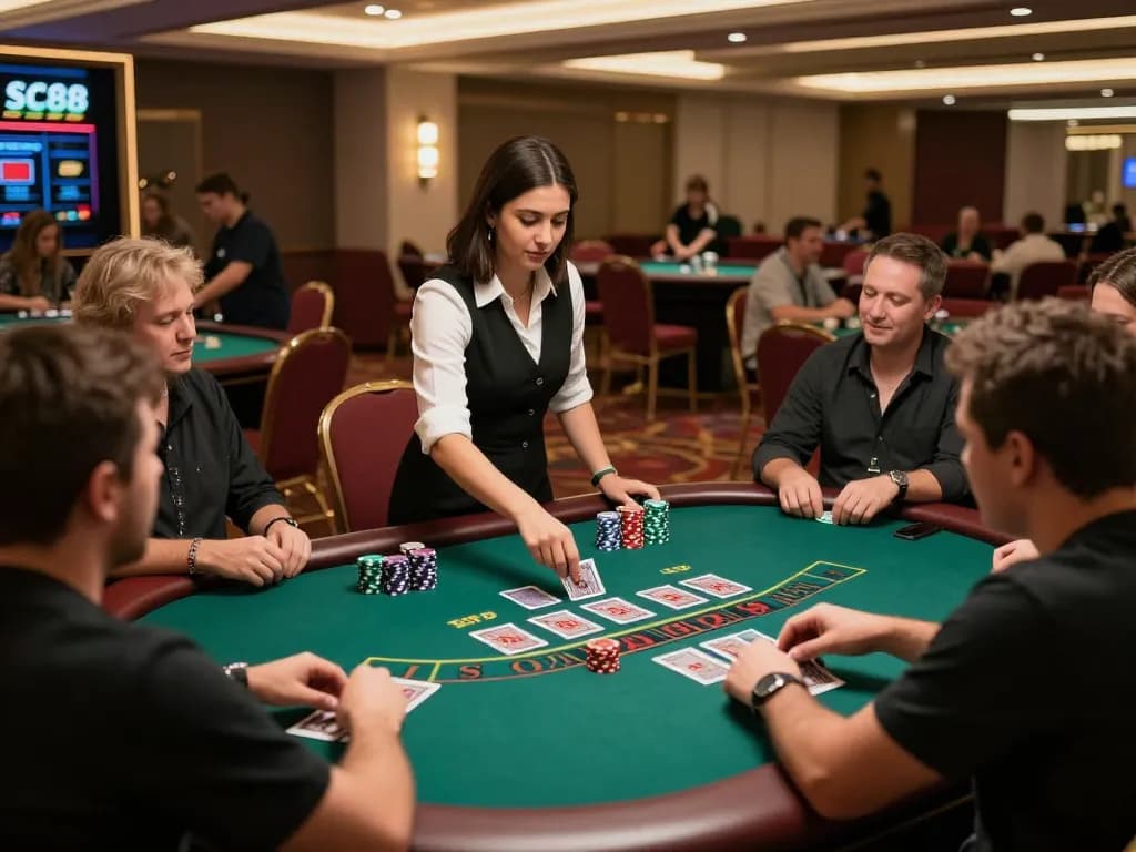 Players enjoying a live dealer game at SC88 casino with engaging gameplay.