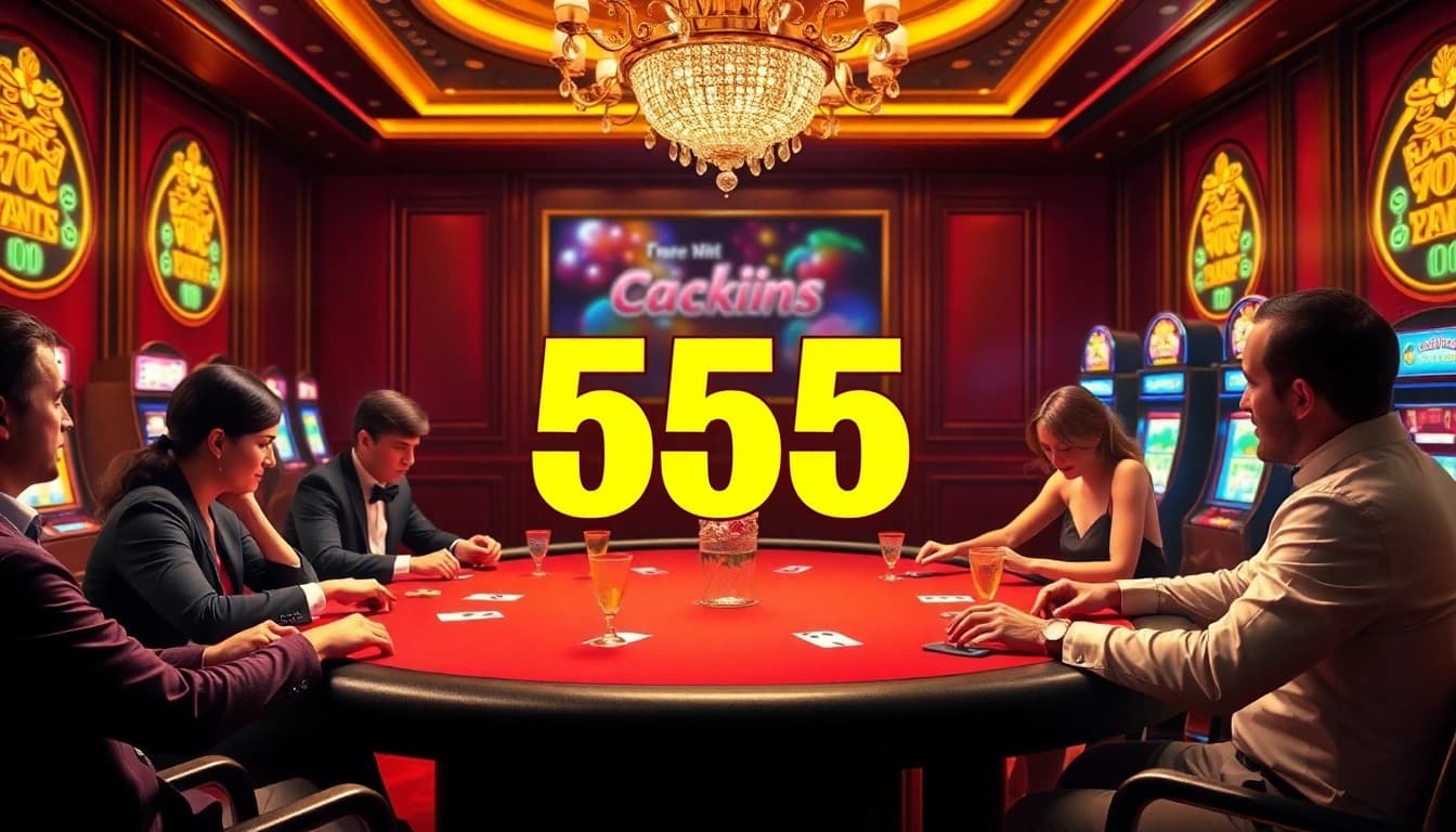 Winning at the poker table at 555 win casino, showcasing excitement and high stakes.