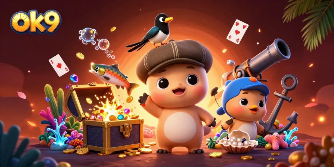 Experience the excitement at ok9 with dynamic, gold-rich casino gaming elements in a vibrant underwater world.