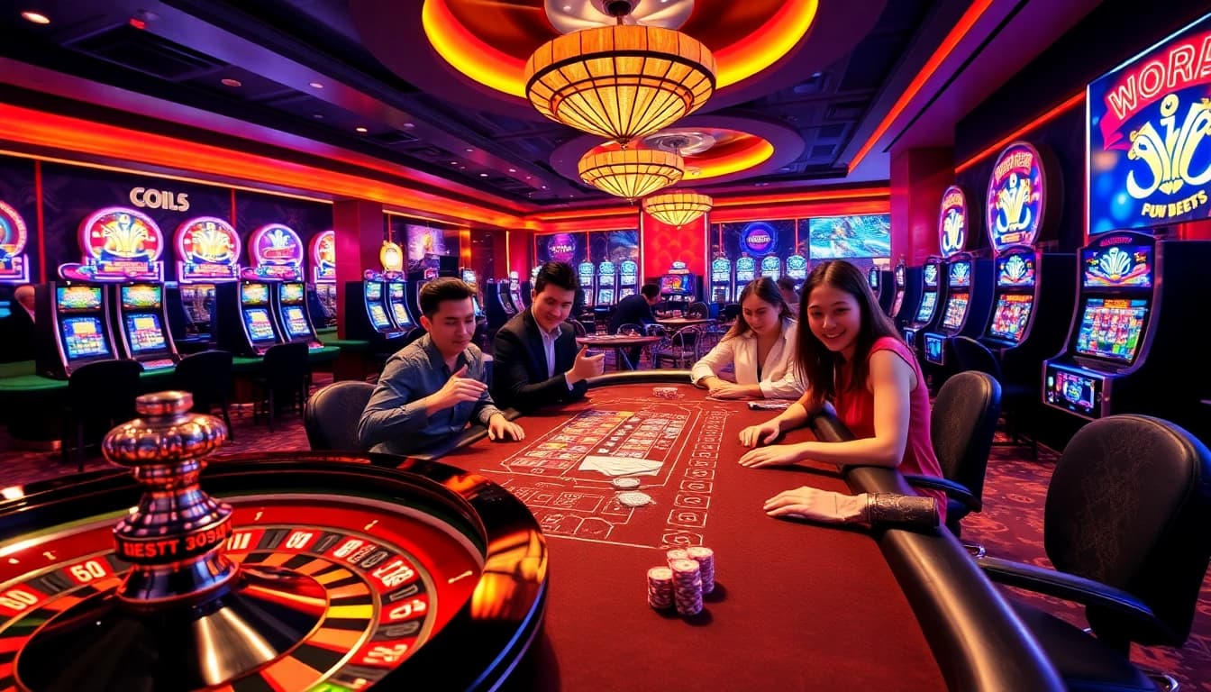 Experience the excitement of betting at hello88 com with vibrant casino visuals featuring poker chips and a roulette wheel.