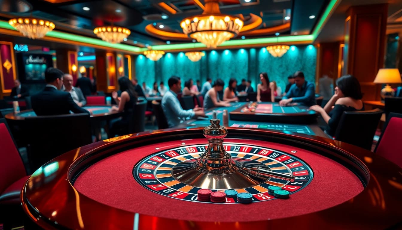 Experience high-stakes excitement at x88com casino with vibrant roulette and poker games.