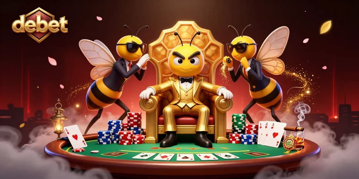 Engage with the vibrant debet world in a packed casino scene filled with excitement and strategy.