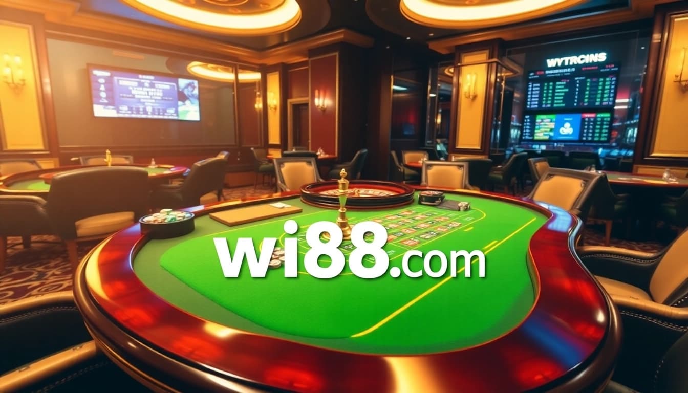 Experience the thrill of online gaming at w188.com with vibrant casino tables and excitement.
