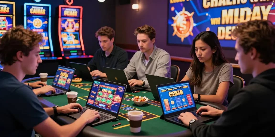 Players immersed in online casino games that accept credit cards, showcasing excitement and diverse gaming options.