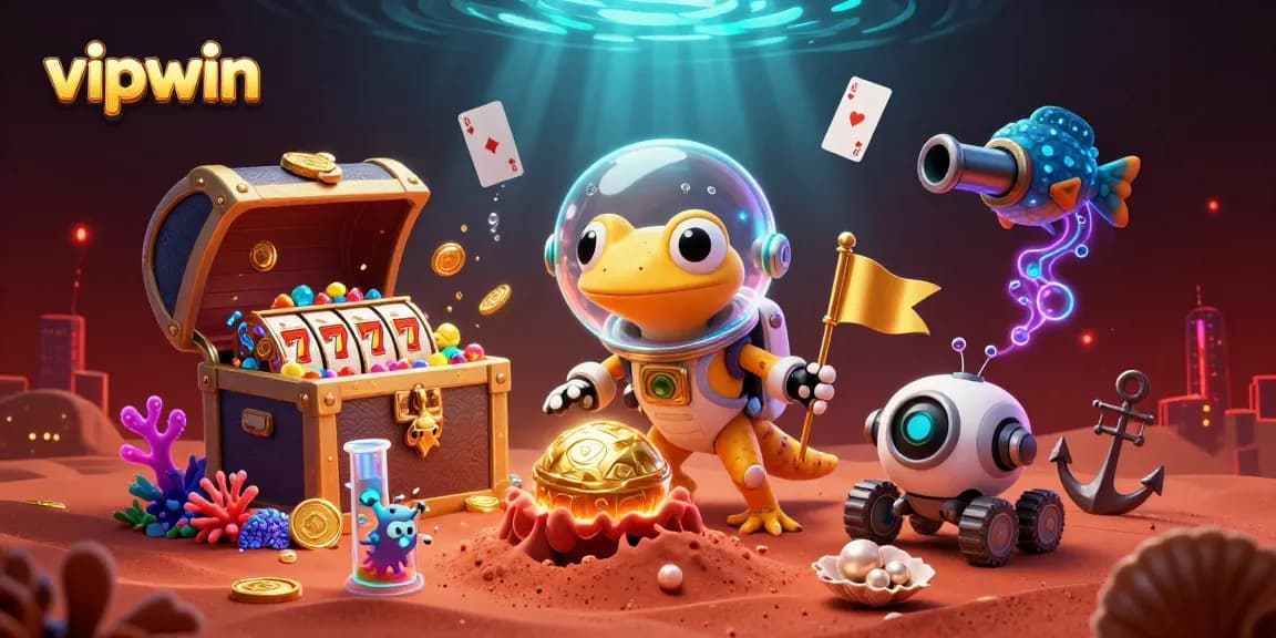 Experience thrilling wins at vipwin casino, where a Martian gecko discovers hidden treasures.