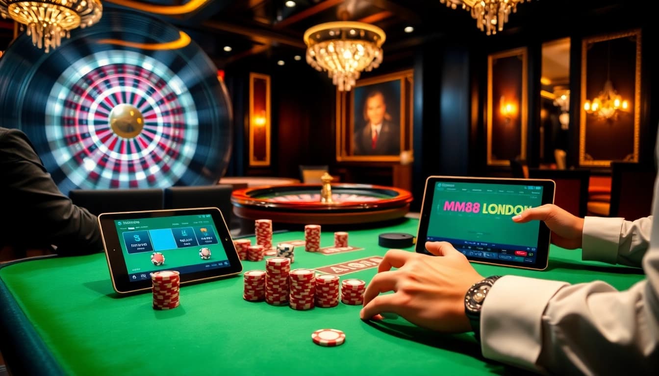 Engage in a strategic card game at https://mm88.london/ with vibrant casino elements and professional ambiance.