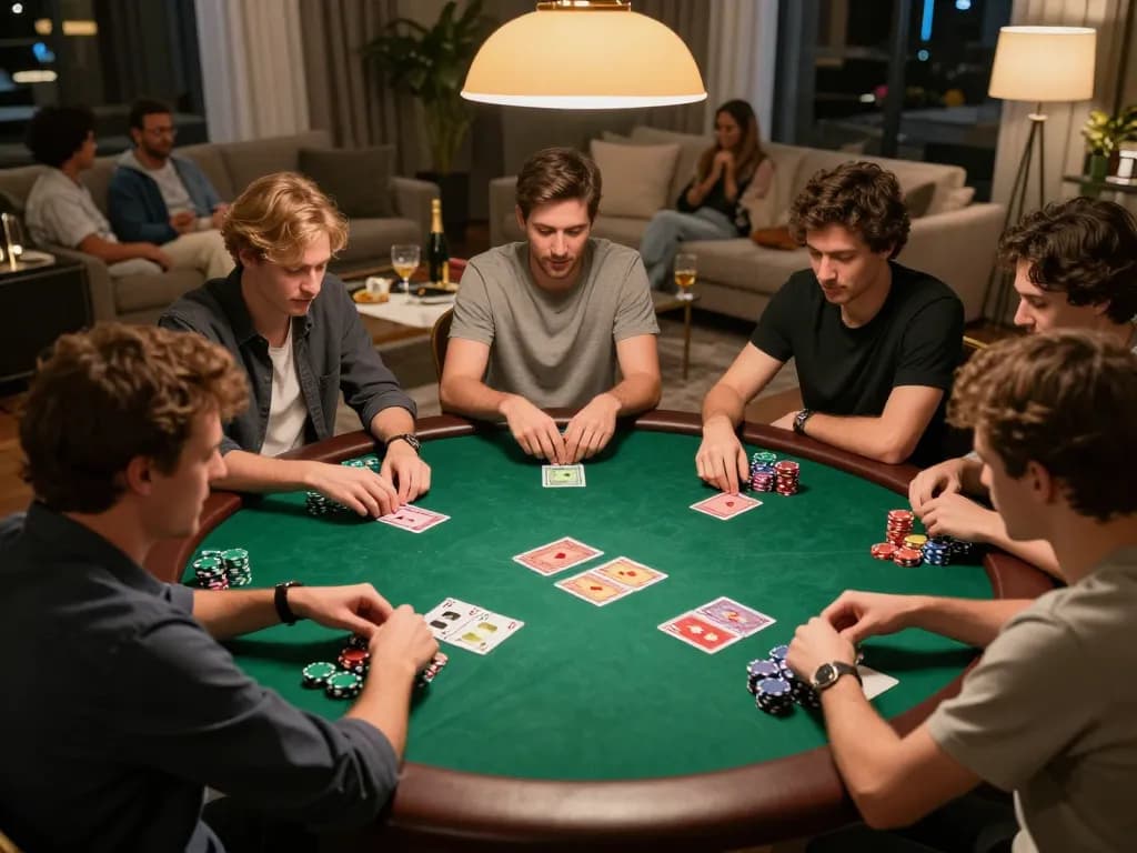 Experience the thrill of gameplay with the Link truy cập lucky88 at a cozy home poker night.