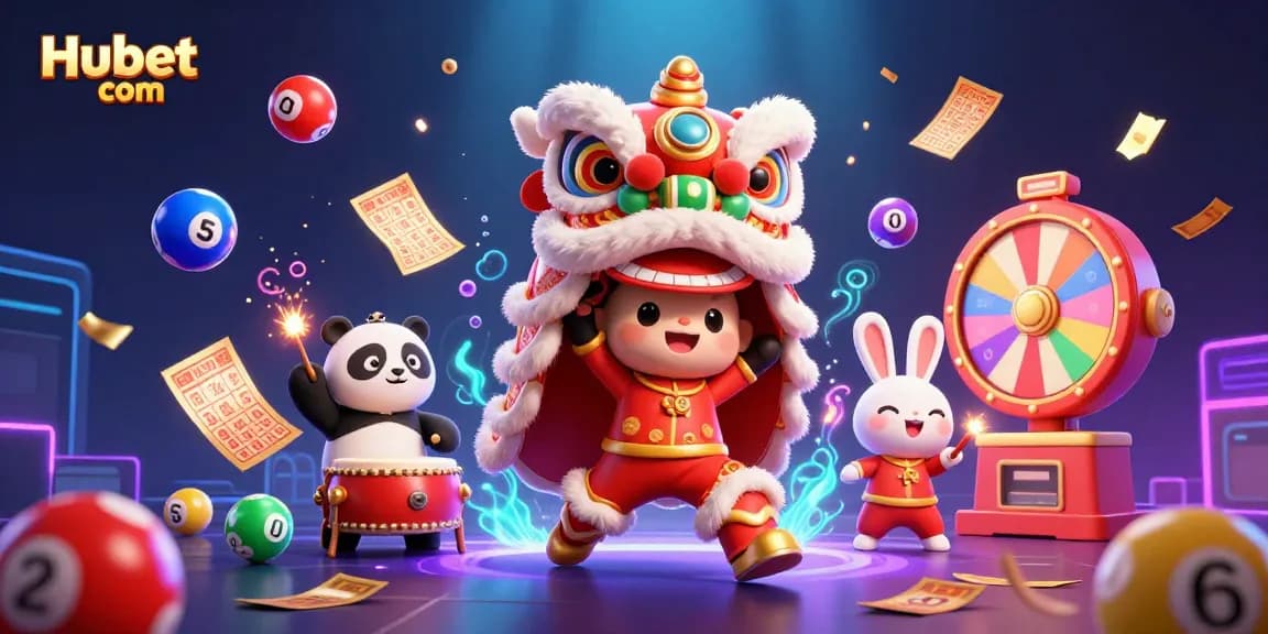 Experience thrilling games at Hubet com with dynamic lottery elements and energetic characters.