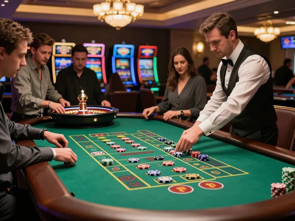 Experience thrilling roulette gameplay at https://fc88.zone with players placing bets on colorful chips
