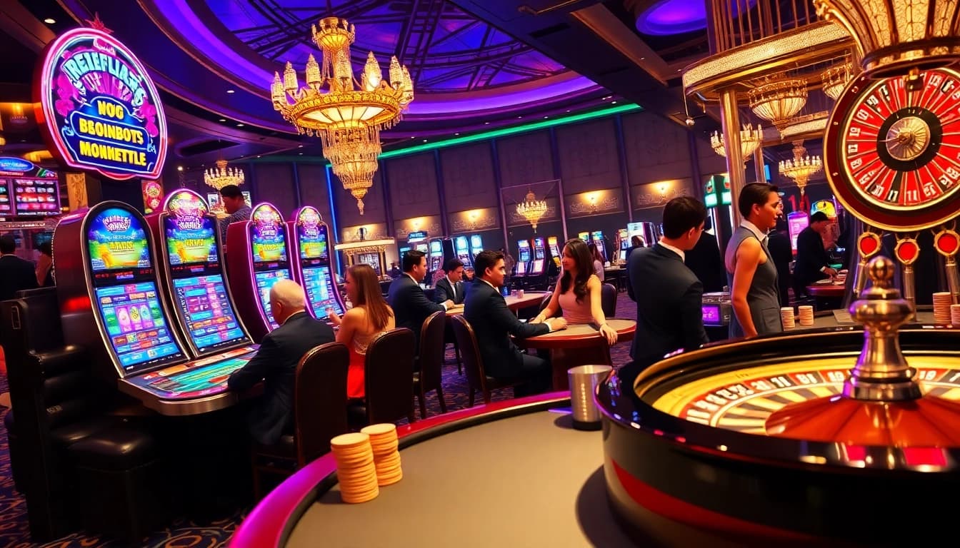Experience the excitement of casino gaming at https://bem88.com with vibrant slot machines and classic poker tables.