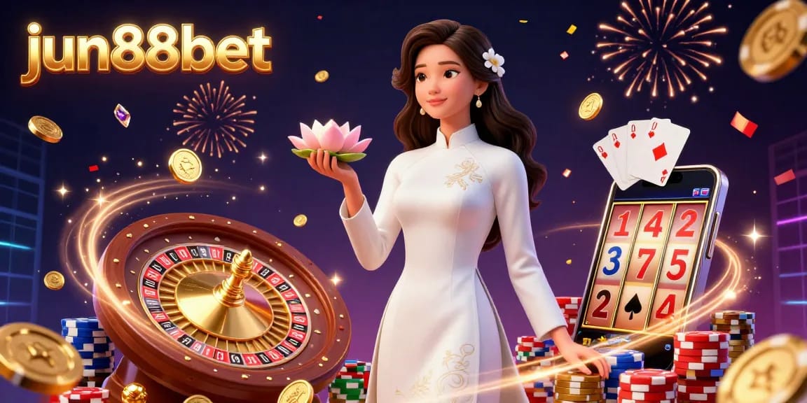 Experience a thrilling moment at jun88bet, where cascading coins and sparkling gems create a vibrant casino atmosphere.