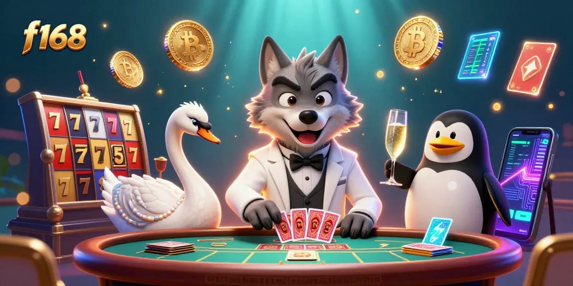 Engage in thrilling f168 casino games with captivating characters at a vibrant baccarat table.