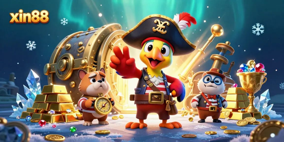 Experience the excitement of xin88 with treasure and vibrant casino elements in a dynamic 3D scene.