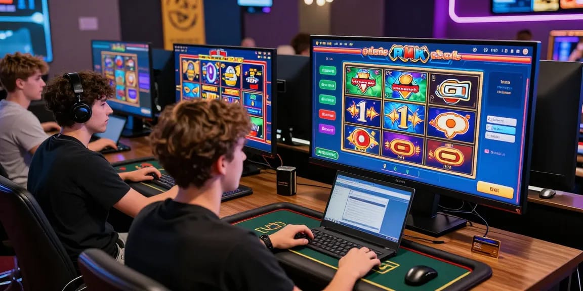UK players enjoying credit card casinos UK experience with vibrant online gaming.