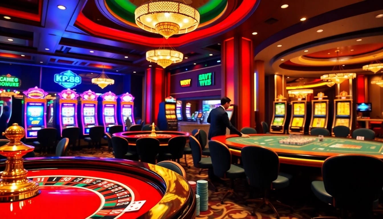 Join the excitement at KP88 casino with vibrant tables and thrilling gaming action.