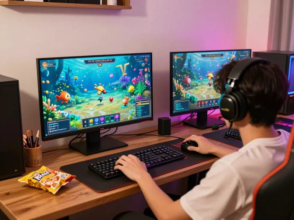 Player engages in exciting bắn cá đổi thưởng action on go8 platform, showcasing colorful underwater graphics.