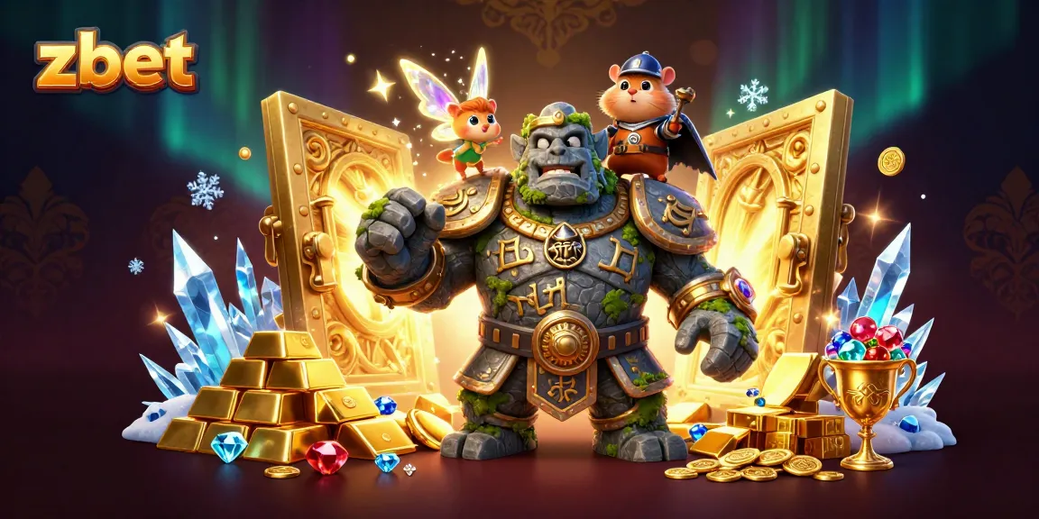 Engage with zbet and experience magical wins with the stone golem and fairy in a treasure-filled casino.
