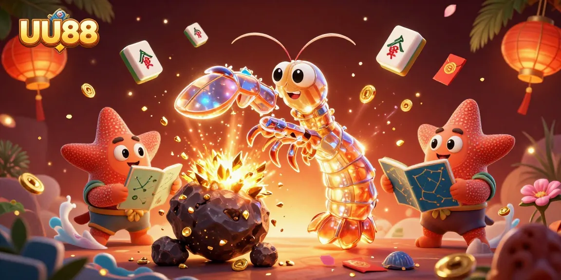 UU88 players enjoying the excitement of casino games as vibrant characters engage with thrilling elements of luck and strategy.