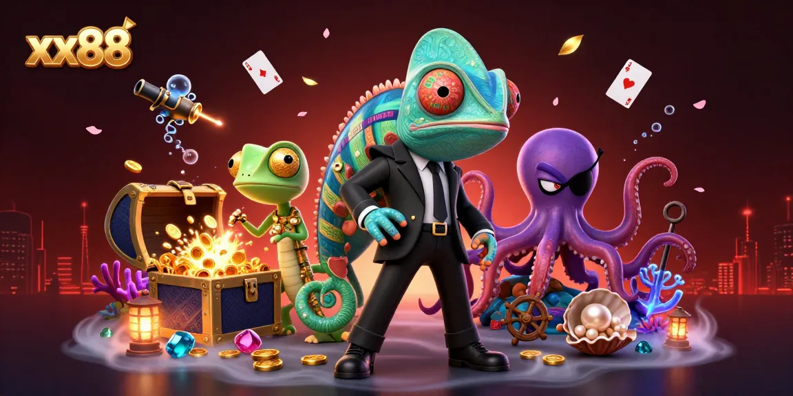 Experience the thrill at xx88 with vibrant gaming action featuring an agent chameleon and more!