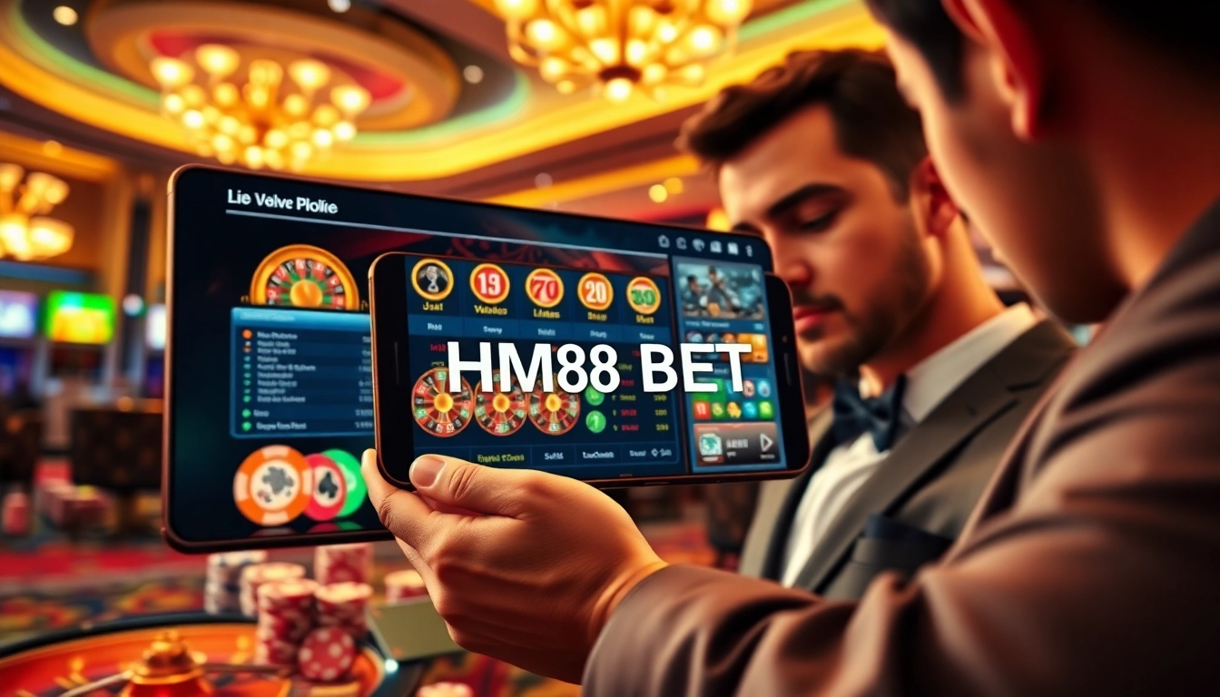 Engaging HM88 BET interface displaying live roulette and poker chips for professional gamblers