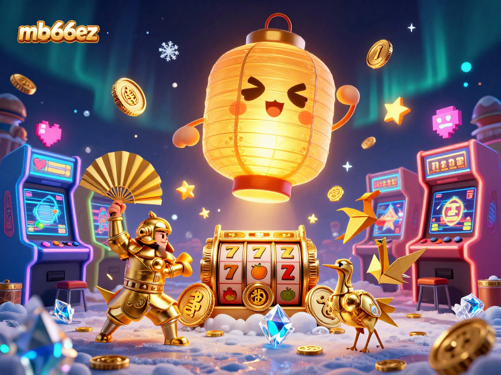 Play exciting games at mb66ez, featuring vibrant slot elements and magical symbols.