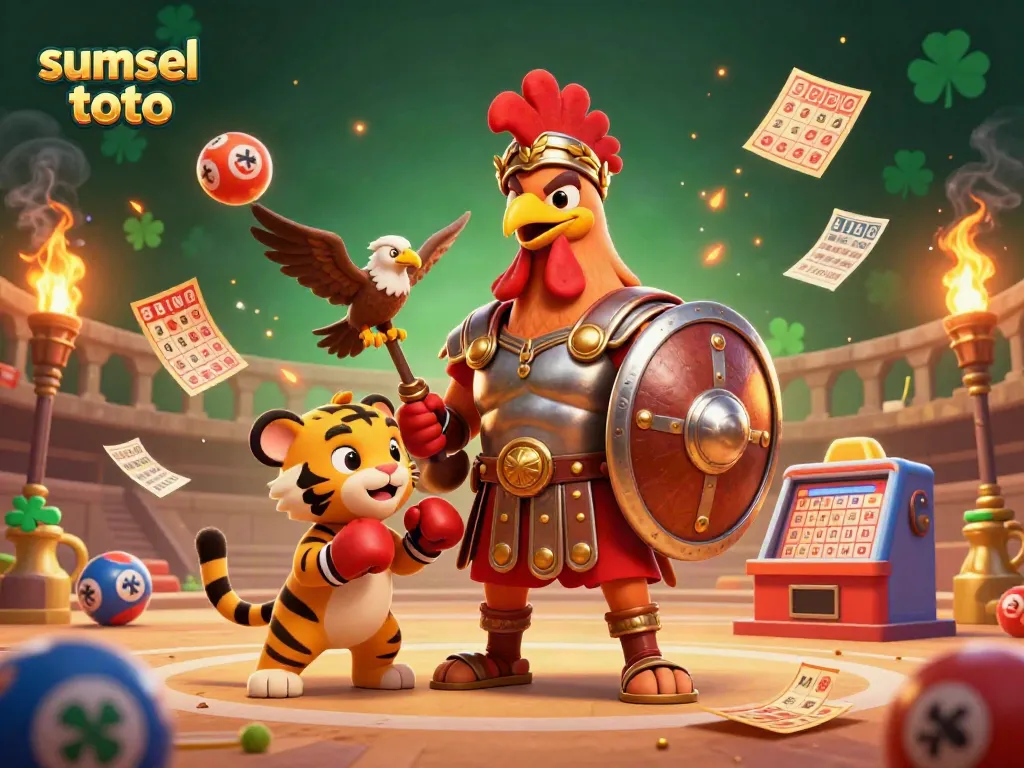 Participate in sumsel toto lottery excitement with our dynamic 3D illustration of casino games.