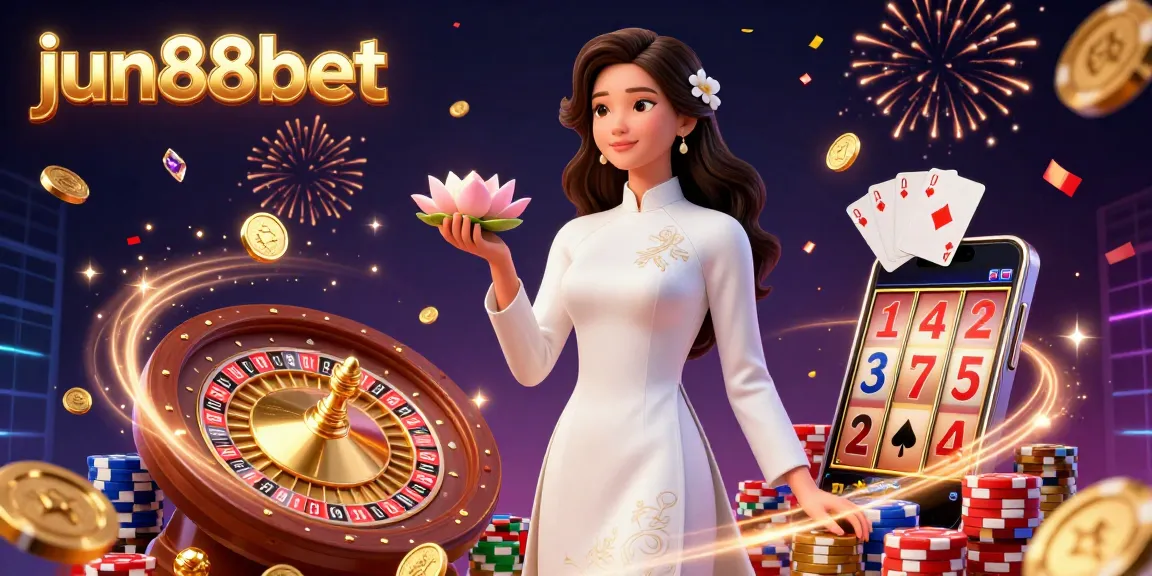 Experience a thrilling moment at jun88bet, where cascading coins and sparkling gems create a vibrant casino atmosphere.