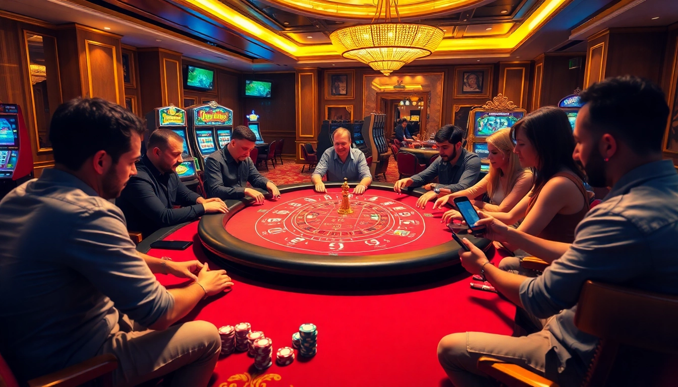 Players enjoying the casino experience at https://www.gg88com.com/ with vibrant games and thrilling atmosphere.