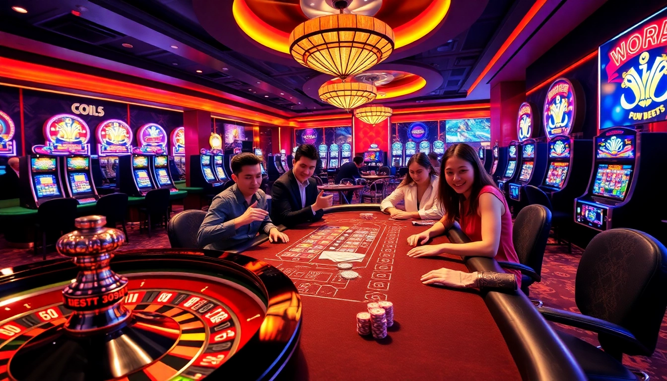 Experience the excitement of betting at hello88 com with vibrant casino visuals featuring poker chips and a roulette wheel.