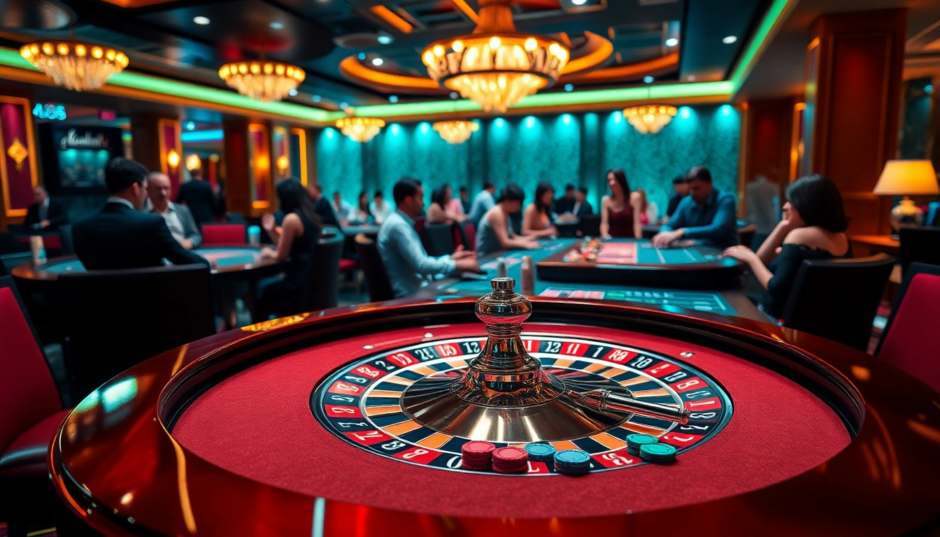 Experience high-stakes excitement at x88com casino with vibrant roulette and poker games.