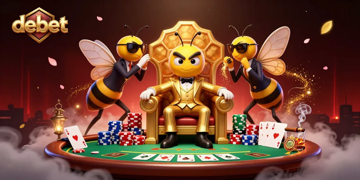 Engage with the vibrant debet world in a packed casino scene filled with excitement and strategy.