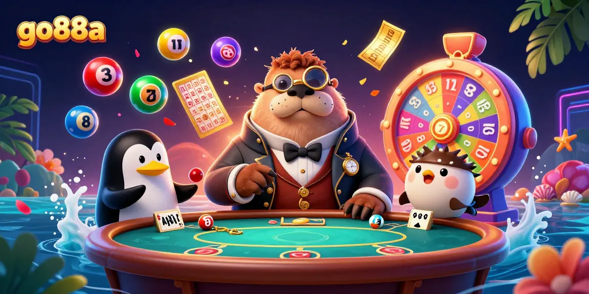 Engage with go88a at an underwater casino with a jolly walrus, penguin dealer, and playful pufferfish.