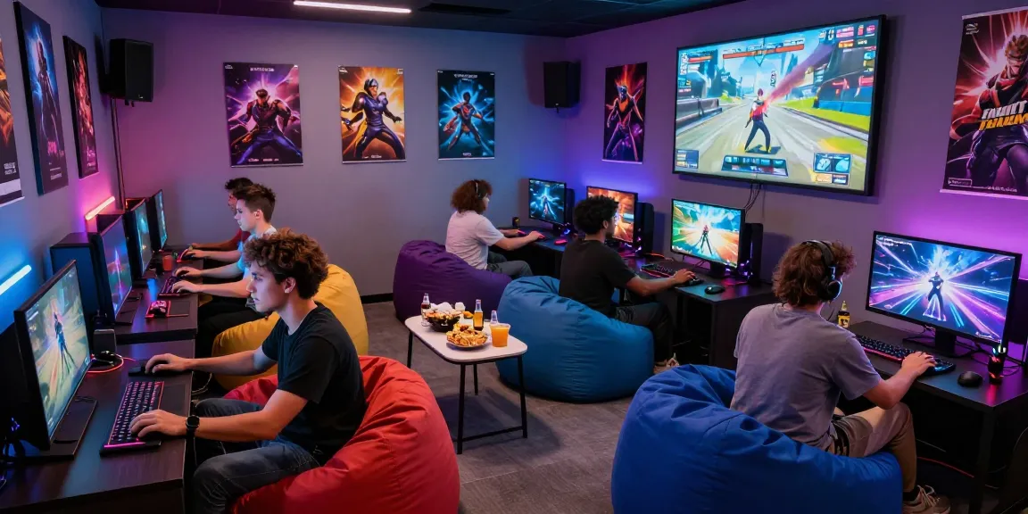 Engaged adults enjoying exciting xxx games in a vibrant gaming lounge.