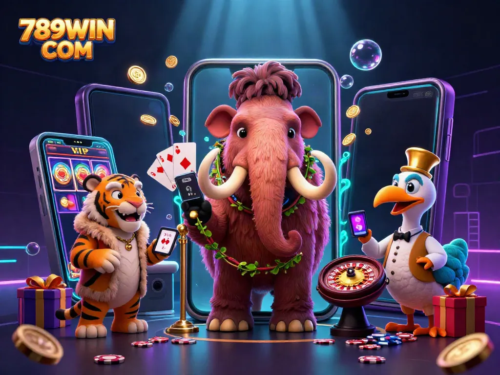Experience thrilling gaming with 789WIN COM as vibrant elements explode with excitement in this dynamic casino scene.